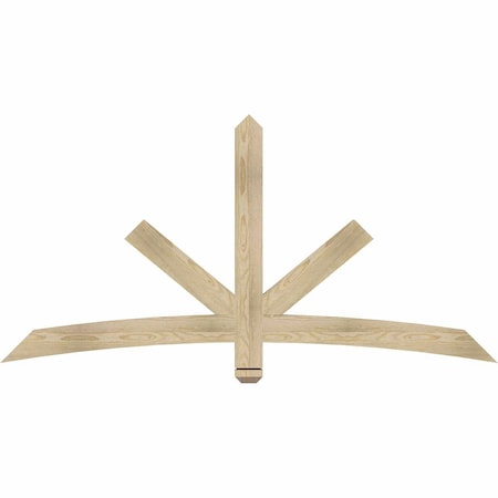 Ekena Millwork Alberta Rough Sawn Timber Gable Bracket, Douglas Fir, 72"W x 36"H x 2"D x 4"F, 12/12 Pitch GBW072X36X0204ALB00RDF